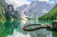Pragser Wildsee of Lago di Braies in de Dolomieten van Sjoerd van der Wal Fotografie thumbnail