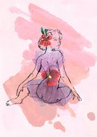 Nymphe en peinture à l'eau