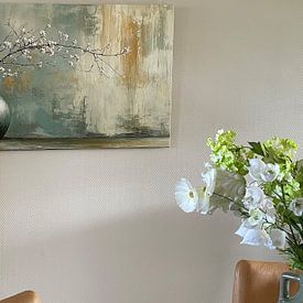 Klantfoto: Lentebloesem met een Oosters tintje ii van Studio BB, op canvas