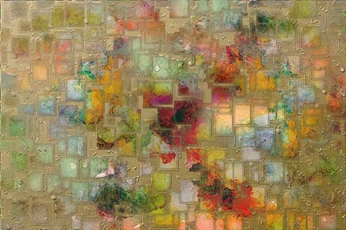 Abstract bewerkt creatie in vakverdeling