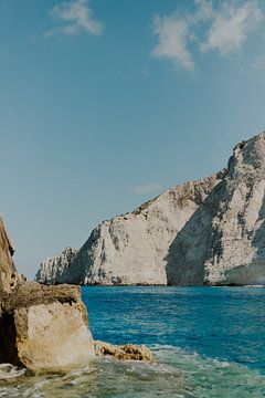 Sunlight on Zakynthos cliffs by Dixy Kracht