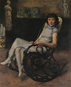 Porträt von Sun Duoci, Xu Beihong, 1936