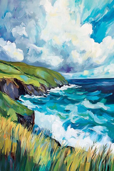 Coastal landscape with wave movement by Poster Art Shop