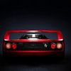 Ferrari F40 achterkant met zijn machtige spoiler. van Thomas Boudewijn