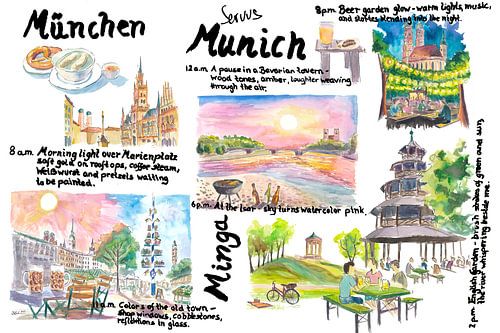 München Bayern an einem Tag Reiseberichte und Erinnerungen Kunst – Englische Version