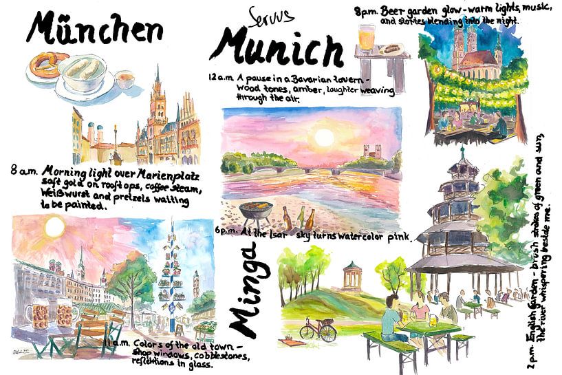 München Bayern an einem Tag Reiseberichte und Erinnerungen Kunst – Englische Version von Markus Bleichner
