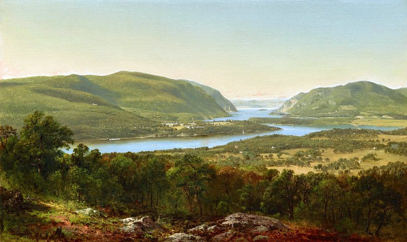 David Johnson,Uitzicht vanaf Garrison, West Point, New York, 187 van finemasterpiece