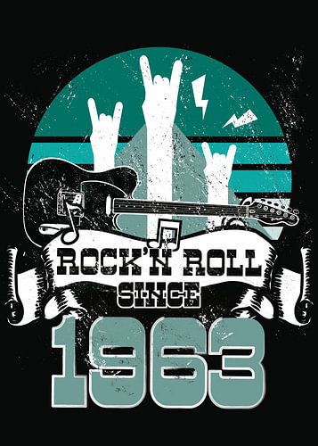 Rock N Roll Since 1963 Cadeau de fête des pères pour les papas