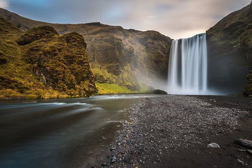 Skogafoss vroeg in de herfst