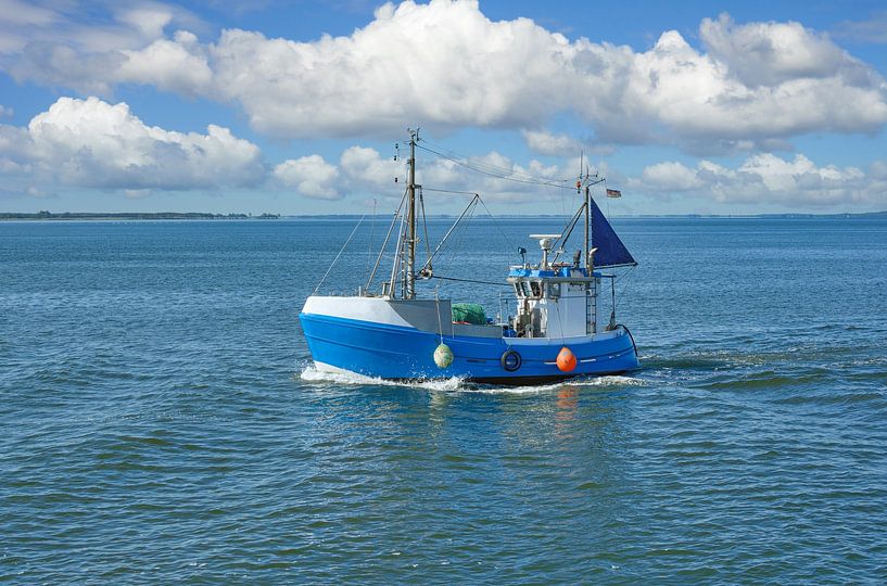 Fischkutter auf dem Schaproder Bodden von Peter Eckert