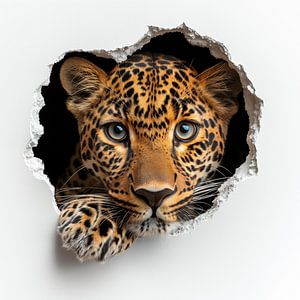 Leopard aus der Wand