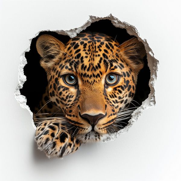 Leopard aus der Wand von TheXclusive Art