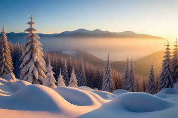 Dunes de neige et de lumière