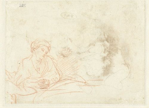 Saskia in bed, Rembrandt van Rijn