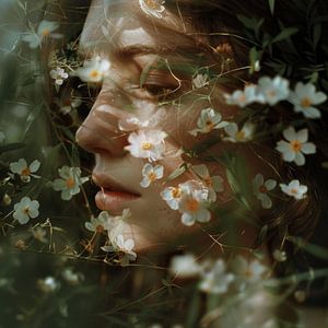 Portrait of a woman in nature