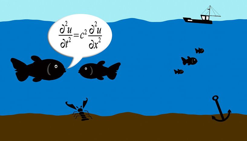 Zwei Fische sprechen über Golftheorie von Grüntyers .