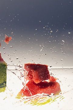Wassermelone fällt in Wasser 1 von Marc Heiligenstein