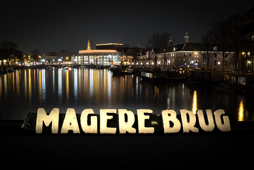 Uitzicht over de Amstel vanaf de Magere Brug in Amsterdam von Marcel Alsemgeest