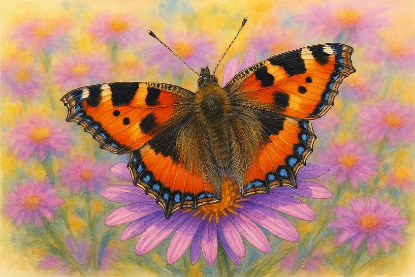 Schmetterling, Kleiner Fuchs. von Bert Quaedvlieg