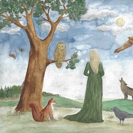 Met de krachtdieren in het bos van Sandra Steinke