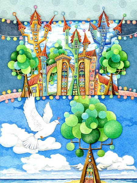 Die Friedenstaube und das Märchenschloss von Sonja Mengkowski