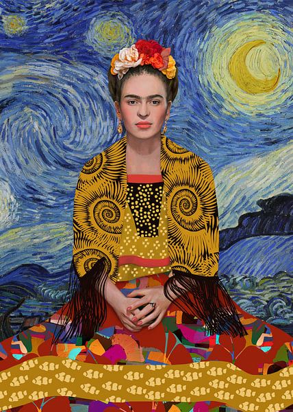 Mexicaanse vrouw met bloemen in haar haar van Cats & Dotz