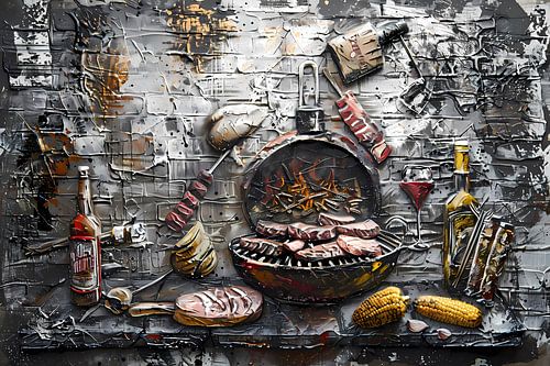 Barbecue in de tuin
