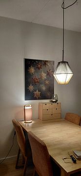 Klantfoto: Gouden Sneeuw van Abstract Schilderij