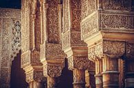 Moorish pillars in the Alhambra - Granada by Lizanne van Spanje thumbnail