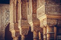 Moorish pillars in the Alhambra - Granada