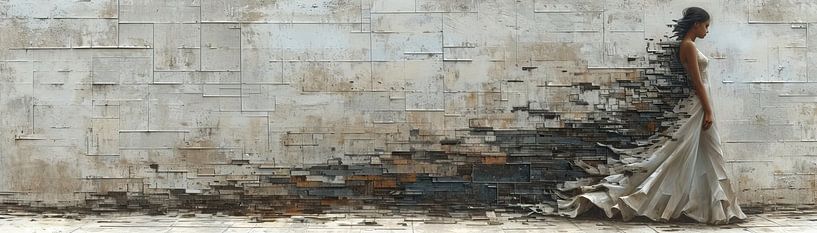 Frau Modern Grau | Urbane Eleganz von Kunst Laune