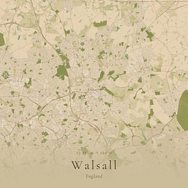 Vintage map of Walsall, United Kingdom by Prints of Place