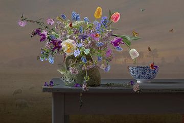 Stilleven ‘Flowers from the field’ van Willy Sengers