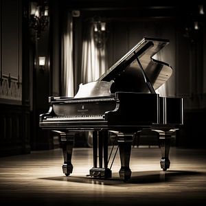 Piano schwarz und weiß von The Xclusive Art