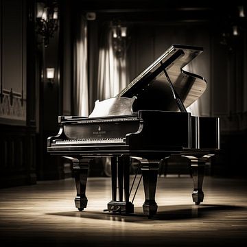 Piano zwart-wit van TheXclusive Art