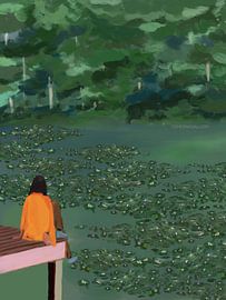 Le lac Rainy Green sur Osheensgallery