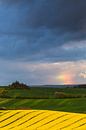 Regenboog wolk boven glooiend landschap van Mark Scheper thumbnail