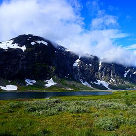 Scandinavia Mountain Landscape with blue Sky by Thomas Zacharias