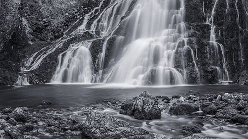 Gollinger Waterval in Zwart-Wit, Oostenrijk
