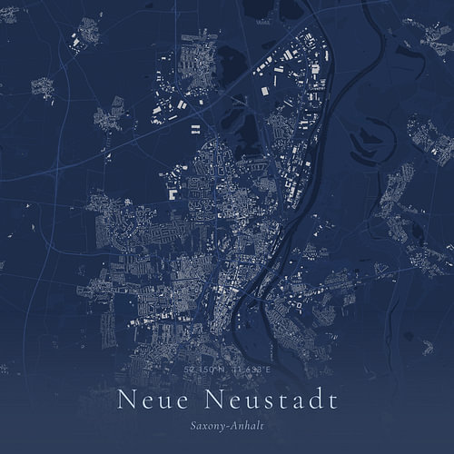 Historische Landkarte von Neue Neustadt, Deutschland