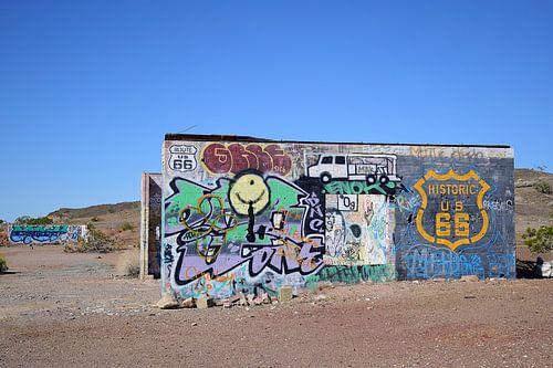 Enkele oude Route 66 ruïnes