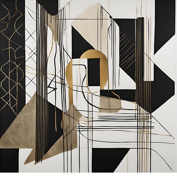 Abstract gold van CanvasbyCaro