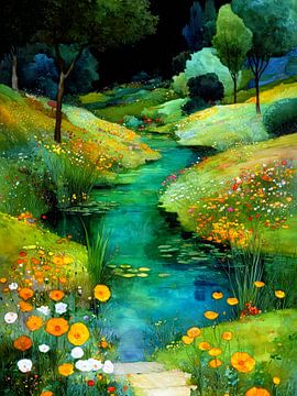 Forest by Klimt style 13 by JBJart Justyna Jaszke