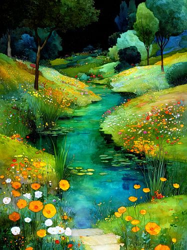 Forest by Klimt style 13 by JBJart Justyna Jaszke