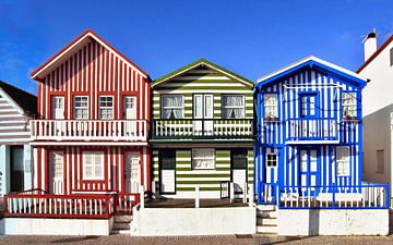 Kleurrijke, typische huizen in Costa Nova, Aveiro ' Portugal van insideportugal