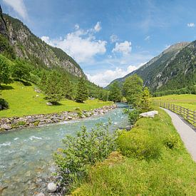 picturesque walkway along Stillupbach Creek, a high valley with greenery by SusaZoom