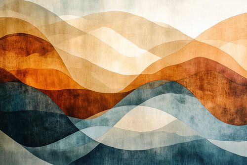 Landschaft in Schichten Abstrakte Wellen