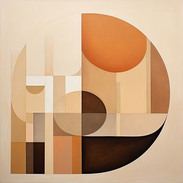 Abstract Earth tones | Balance in Shapes by Abstract Painting
