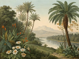 Tropical River Landscape by Artistic