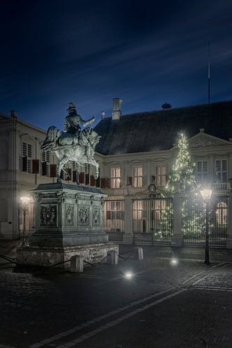 kerstboom bij Paleis Noordeinde, een van de drie officiële paleizen van de Nederlandse koninklijke f